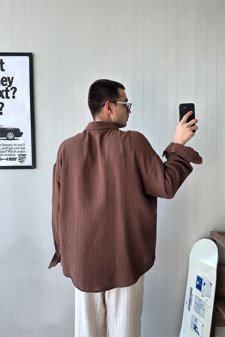 Muslin Basic Oversize Gömlek