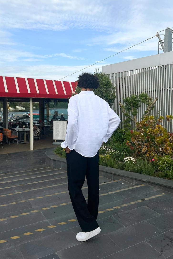 Muslin Basic Oversize Gömlek