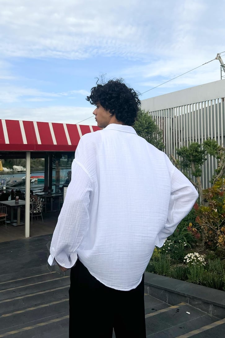 Muslin Basic Oversize Gömlek