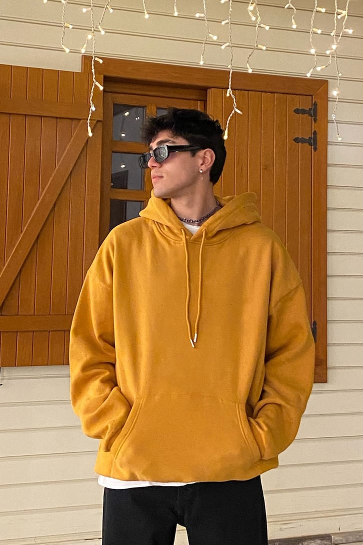 Mustard Oversize Basic Premium Hoodie
