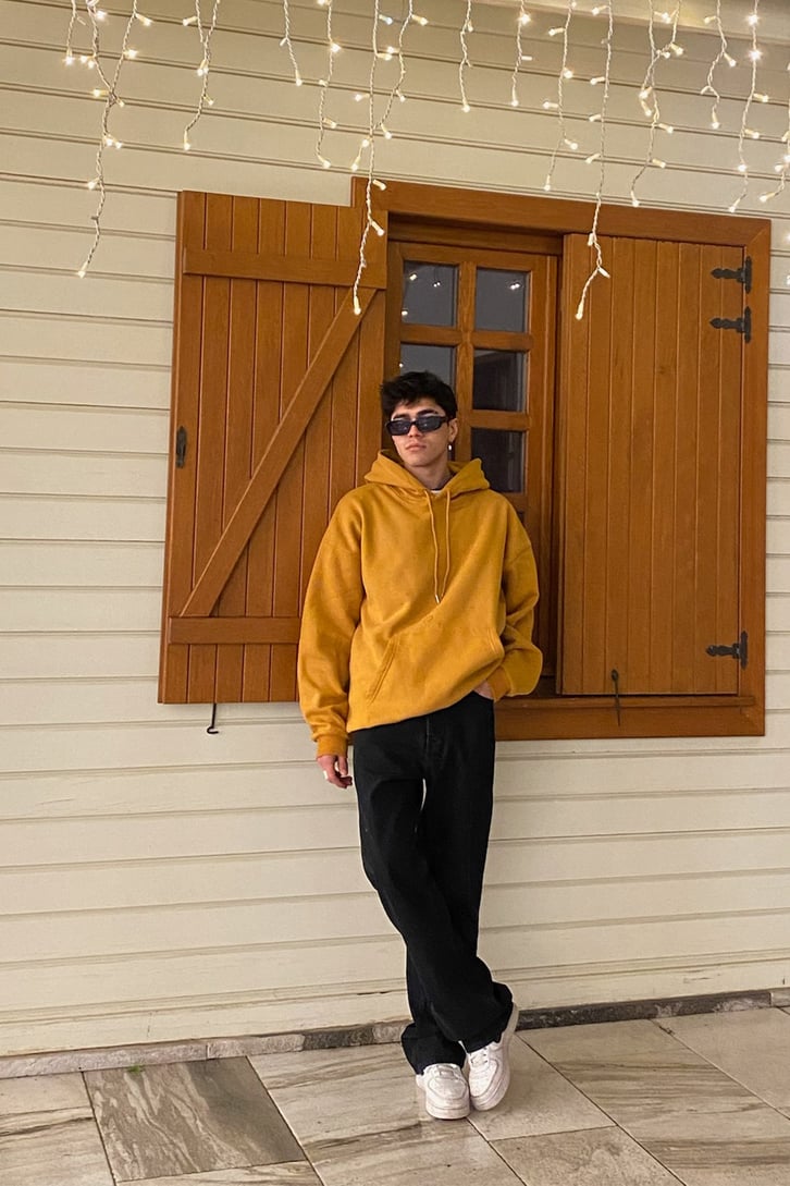 Mustard Oversize Basic Premium Hoodie