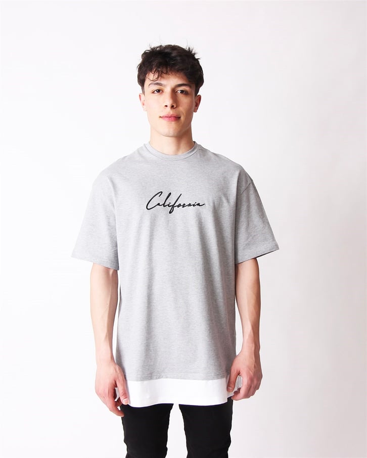 NAKIŞ İŞLEMELİ PİKE KUMAŞ OVERSIZE TSHIRT