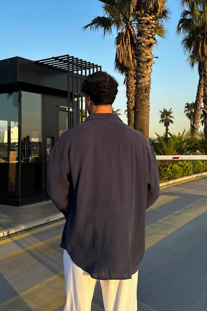 Nakışlı Oversize Gömlek