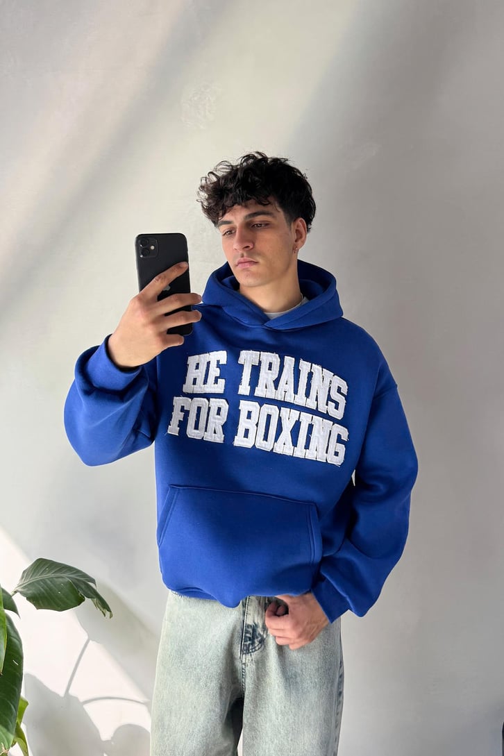 Nakışlı Oversize Hoodie
