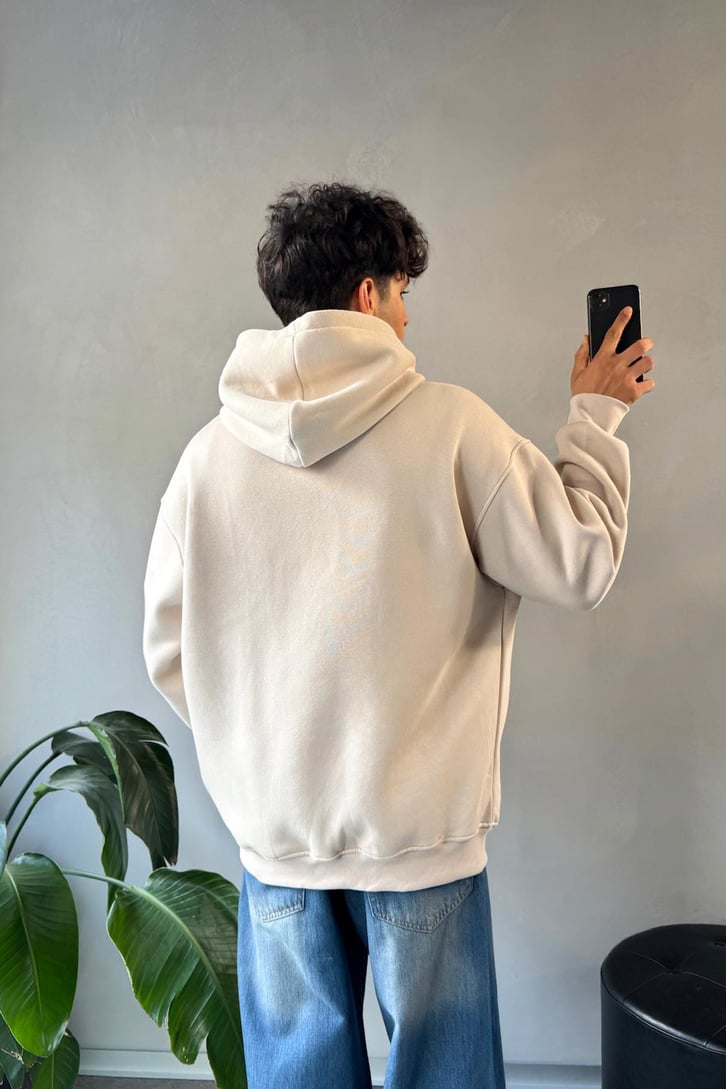 Nakışlı Oversize Hoodie