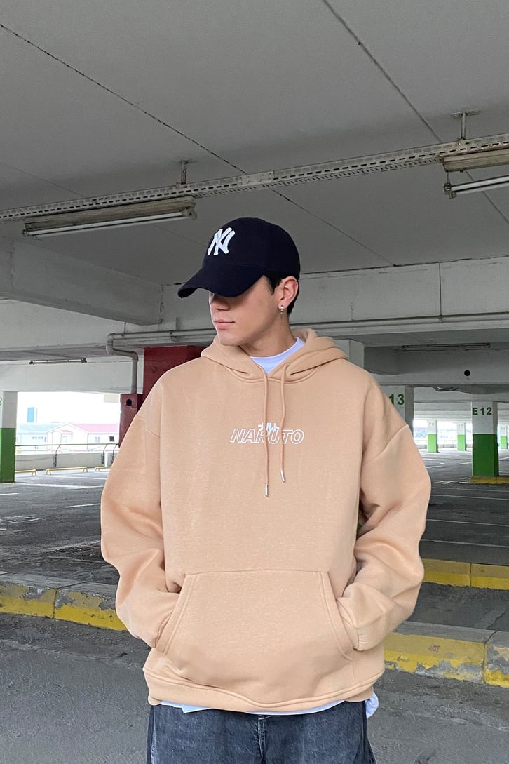 NARUTO EDITION ARKASI BASKILI OVERSIZE HOODIE