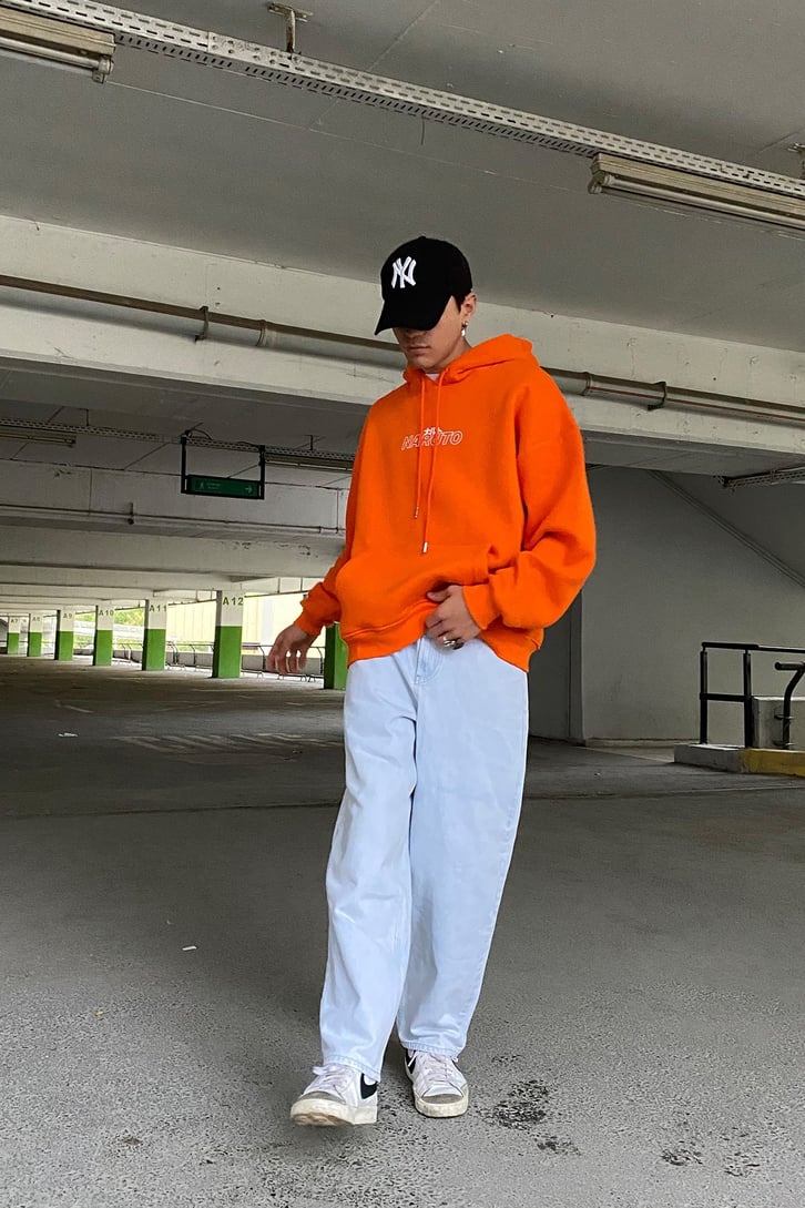 NARUTO EDITION ARKASI BASKILI OVERSIZE HOODIE