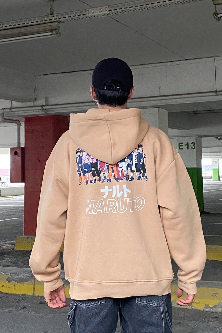NARUTO EDITION ARKASI BASKILI OVERSIZE HOODIE