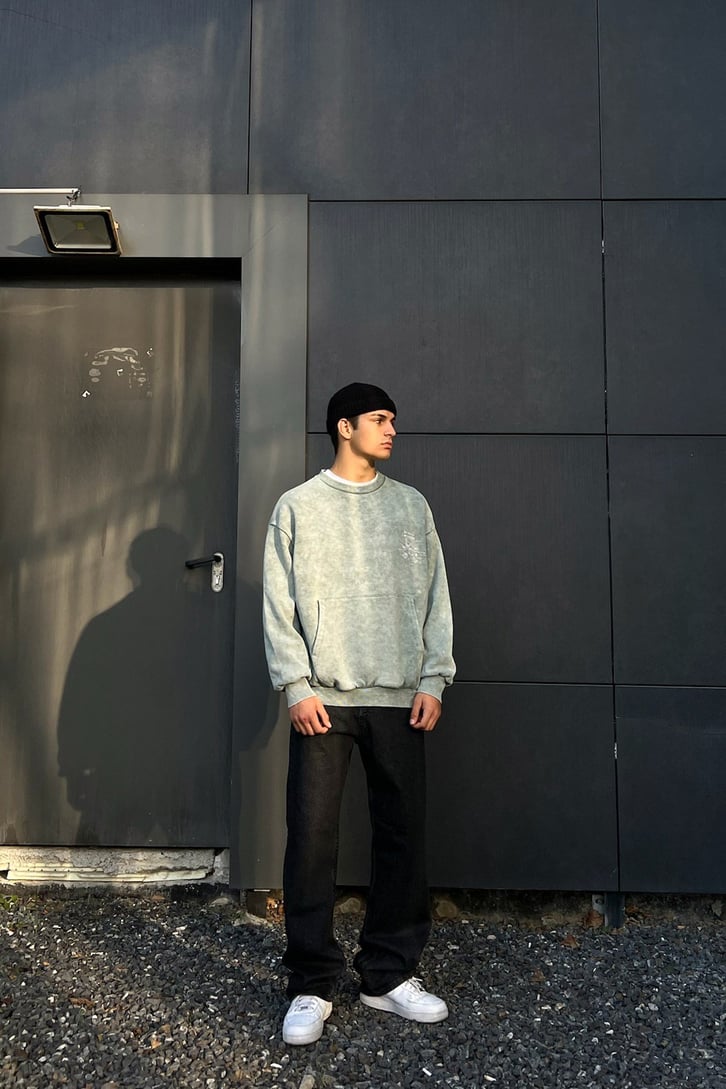 National Park Sìrt Baskìlì Acid Wash Sweatshirt