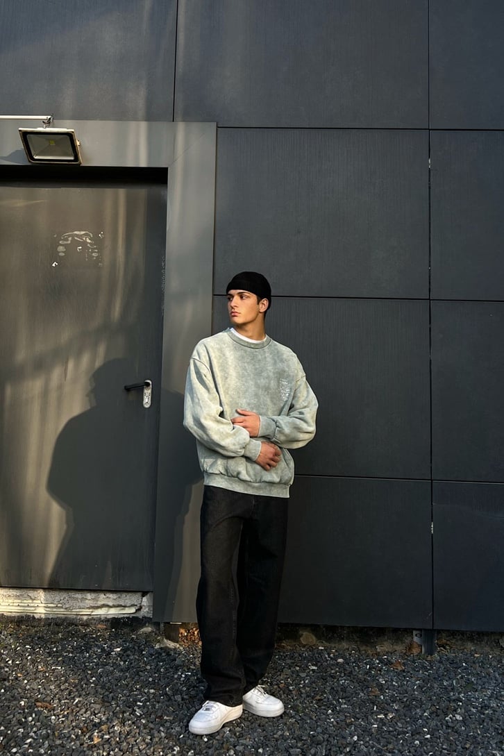 National Park Sìrt Baskìlì Acid Wash Sweatshirt