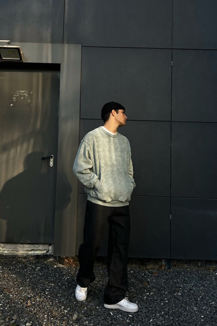 National Park Sìrt Baskìlì Acid Wash Sweatshirt