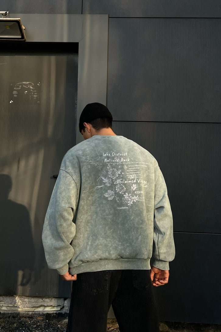 National Park Sìrt Baskìlì Acid Wash Sweatshirt