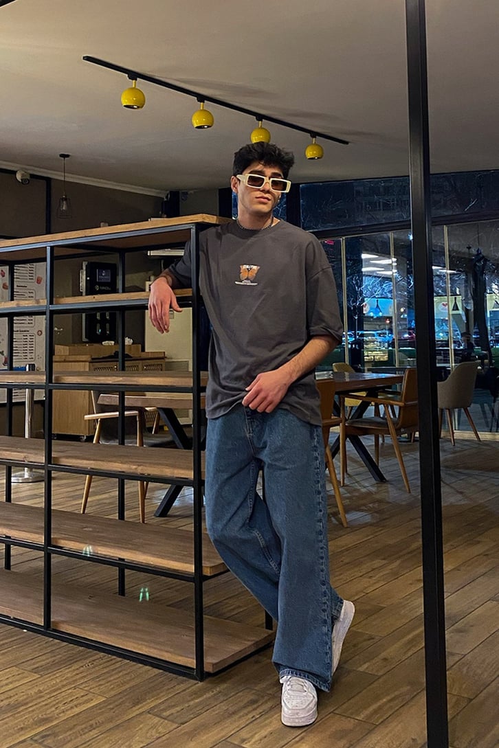 Navy Blue Baggy Fit Carpenter Jean