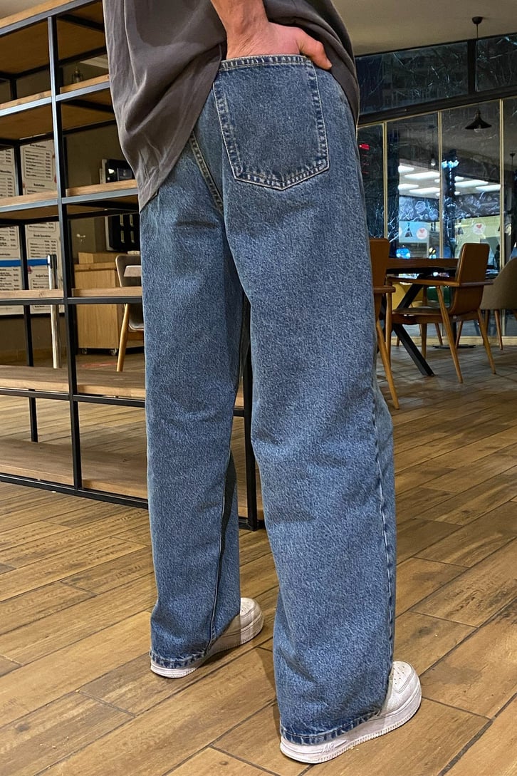 Navy Blue Baggy Fit Carpenter Jean