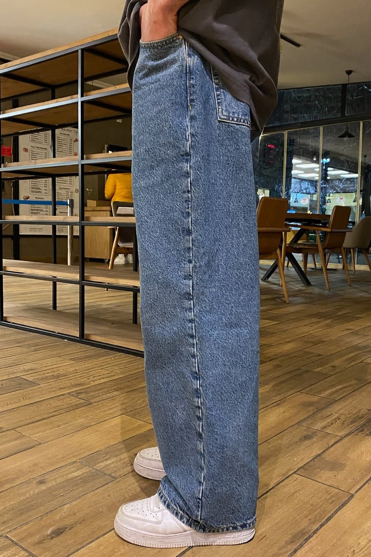 Navy Blue Baggy Fit Carpenter Jean
