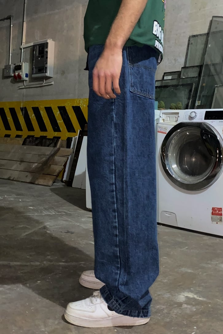 Navy Blue Basic Premium Baggy Jean