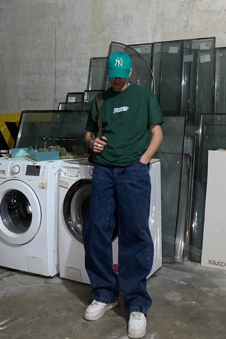 Navy Blue Basic Premium Baggy Jean
