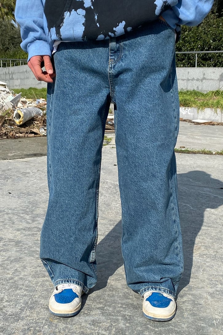 Navy Blue Extra Baggy Fit Premium Basic Jean