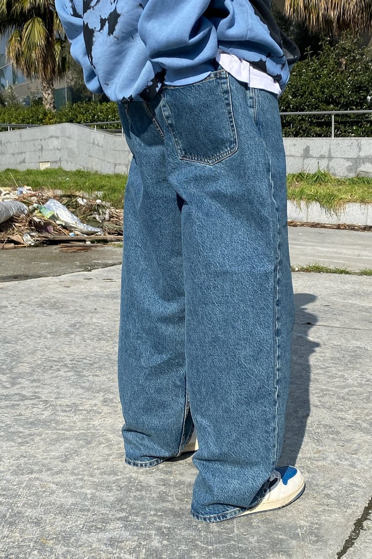 Navy Blue Extra Baggy Fit Premium Basic Jean