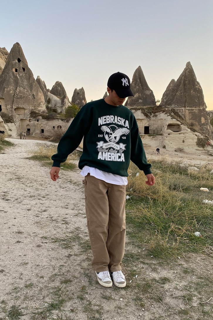 NEBRASKA BASKILI OVERSIZE SWEATSHIRT