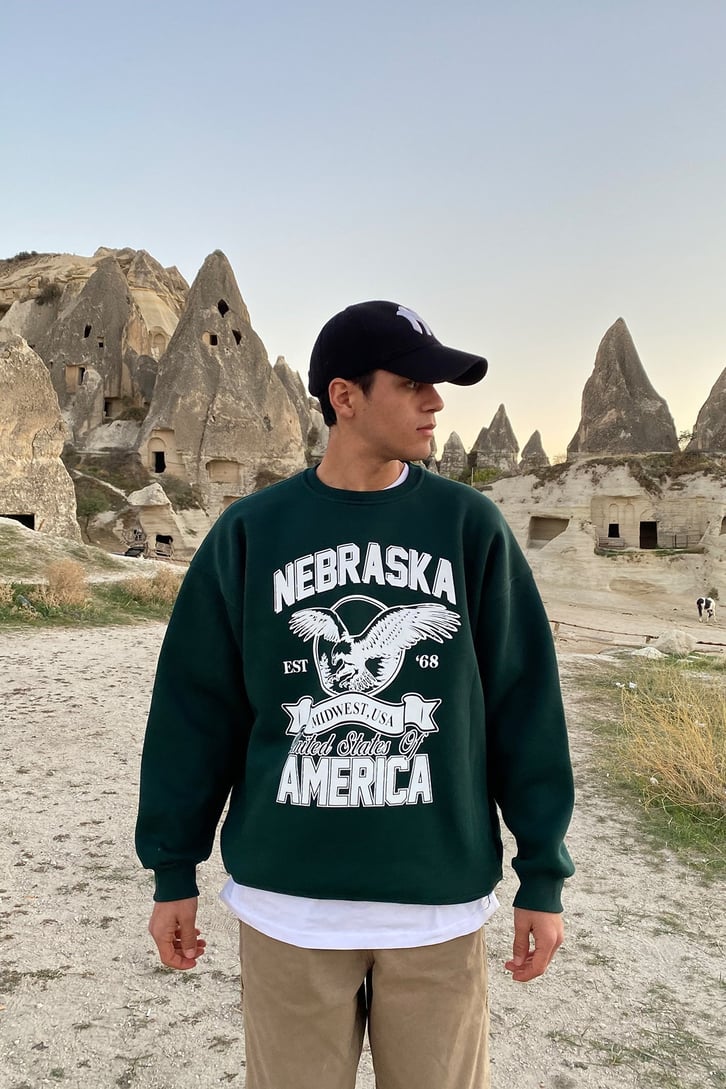 NEBRASKA BASKILI OVERSIZE SWEATSHIRT