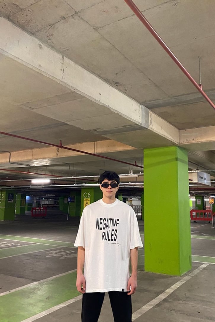 Negative Rules Printed Oversize Tshirt