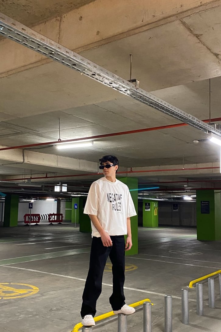 Negative Rules Printed Oversize Tshirt