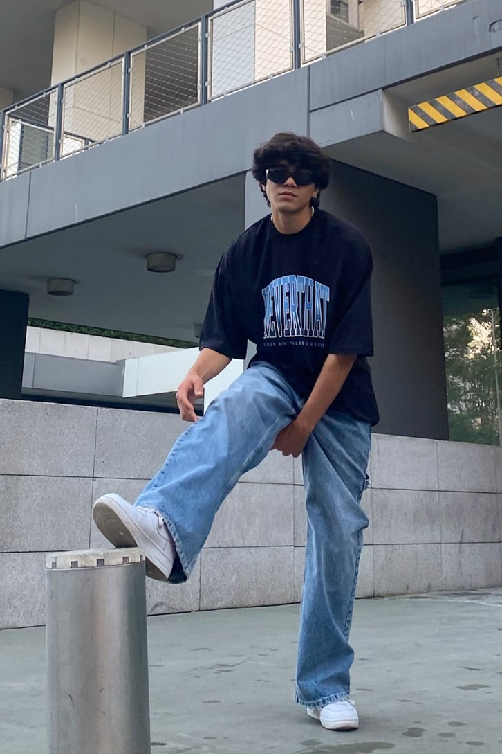 Never That Baskılı Oversize Tshirt
