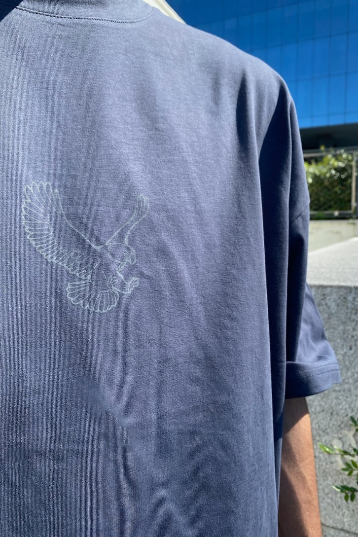 Never The Future Baskılı Acid Wash Oversize Tshirt