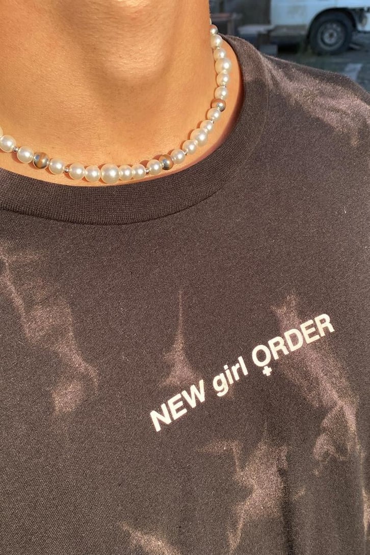 New Girl Order Batik Desen Oversize Tişört