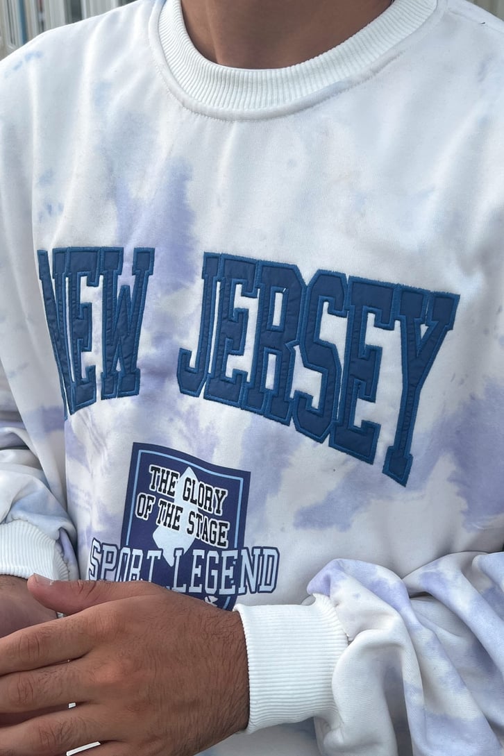 New Jersey Batik Desen Oversize Sweatshirt