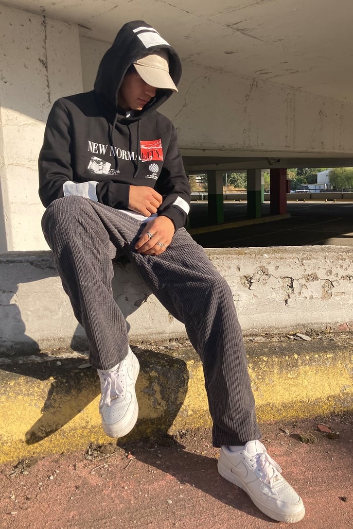 New Normality Oversize Printed Hoodie
