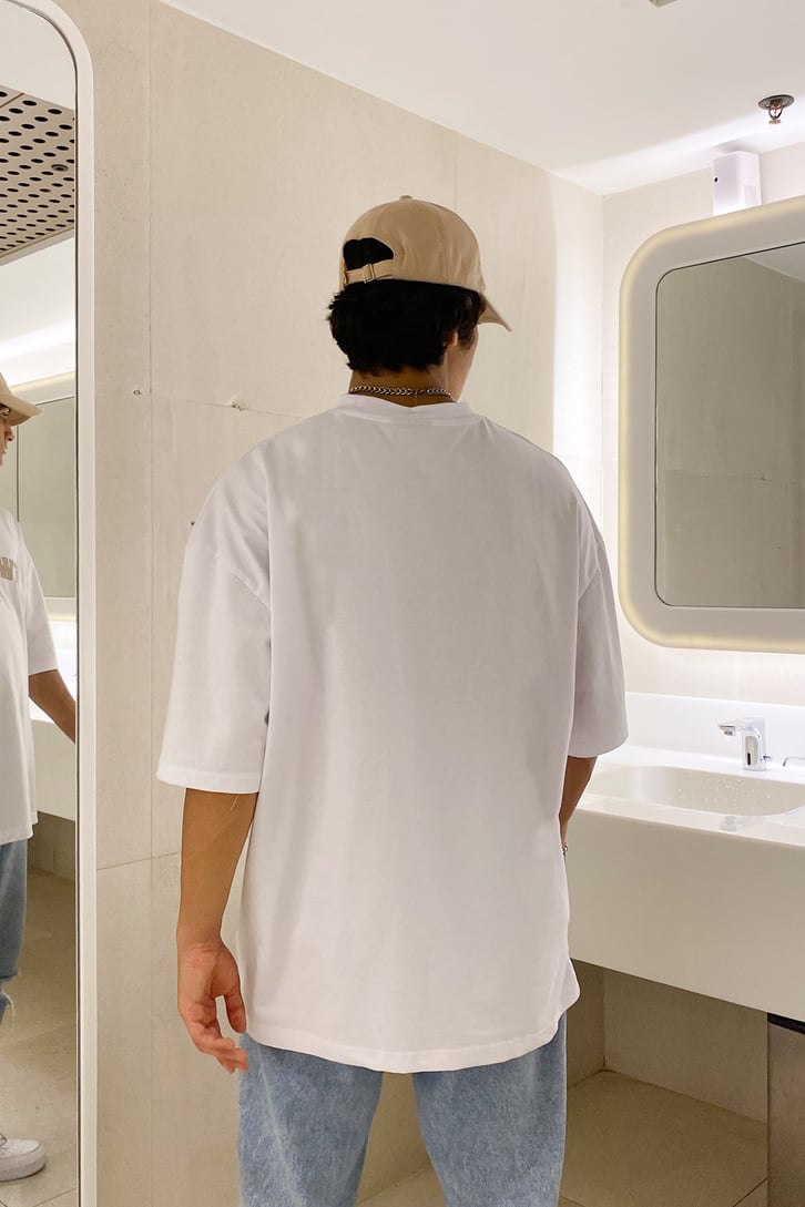 New Orleans Baskılı Oversize Tshirt
