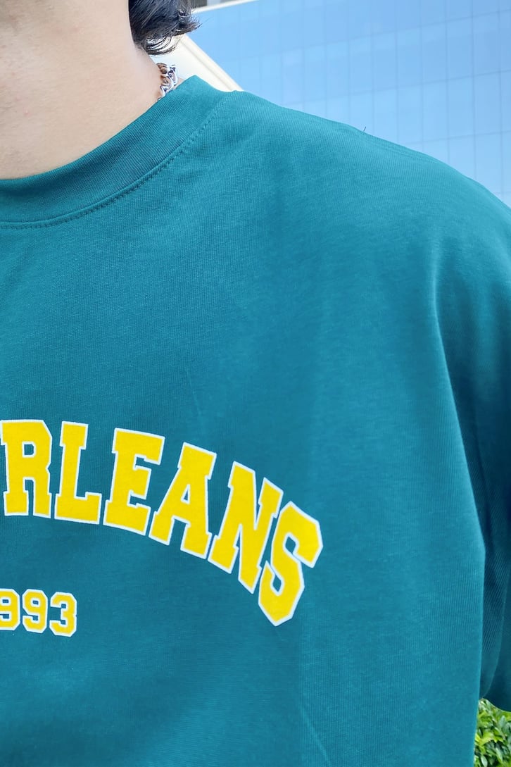 New Orleans Baskılı Oversize Tshirt