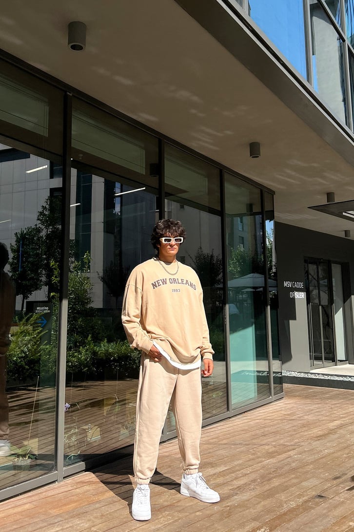 New Orleans Baskılı Sweatshirt