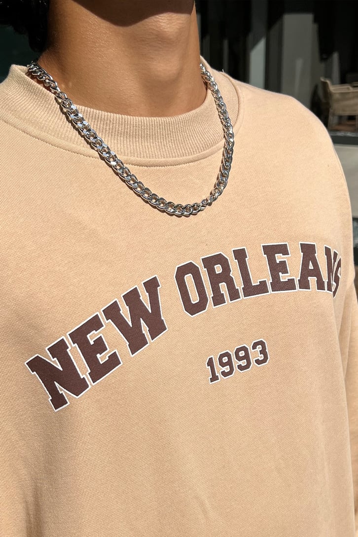 New Orleans Baskılı Sweatshirt