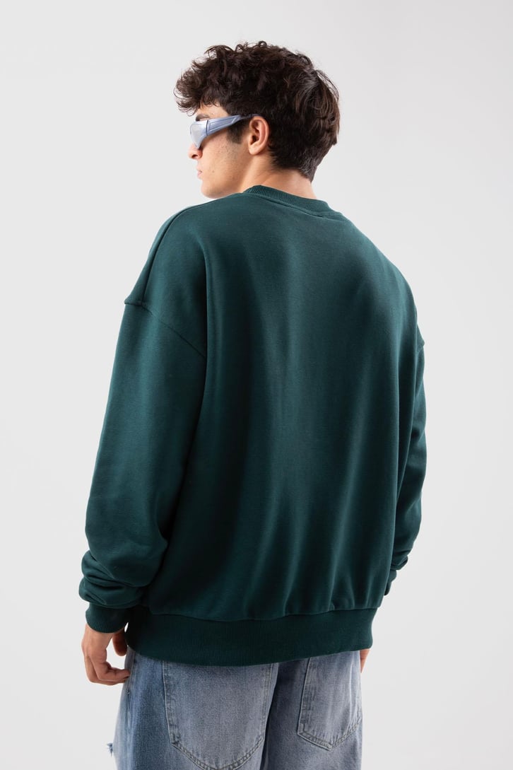 New Orleans Baskılı Yeşil Hoodie