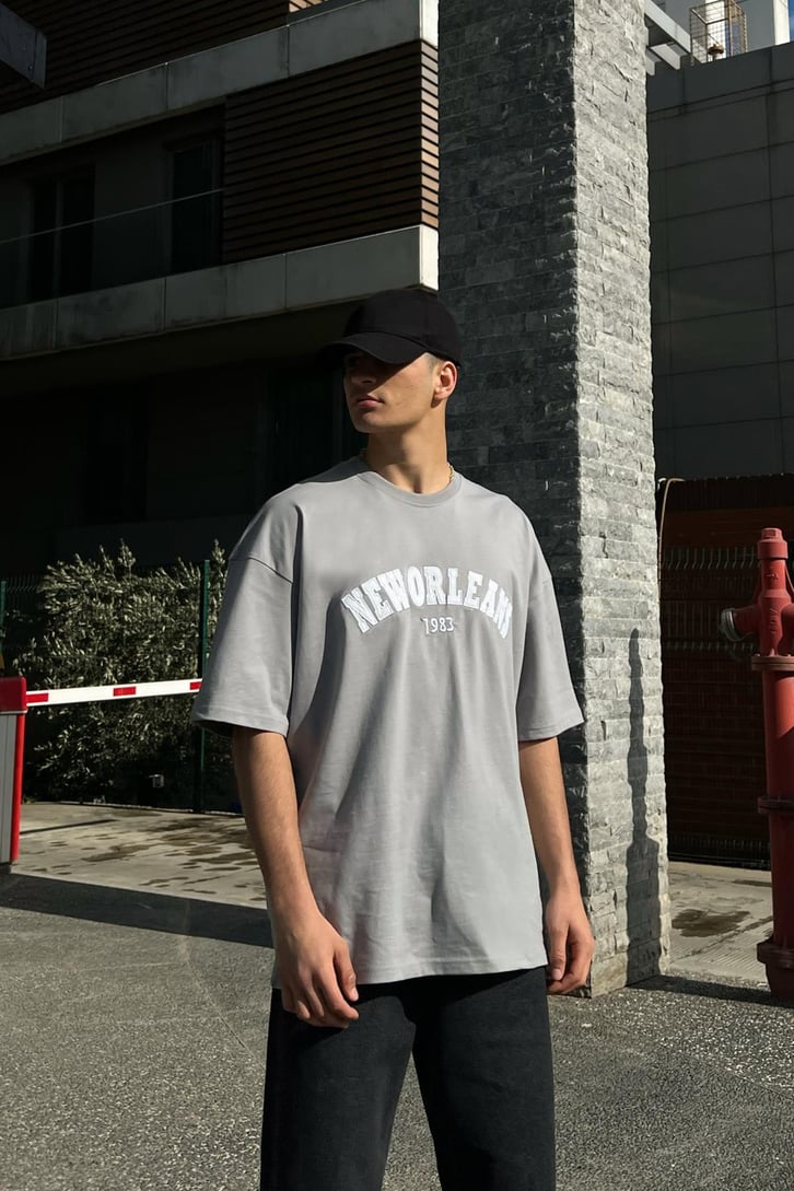 New Orleans Nakışlı Oversize Tshirt