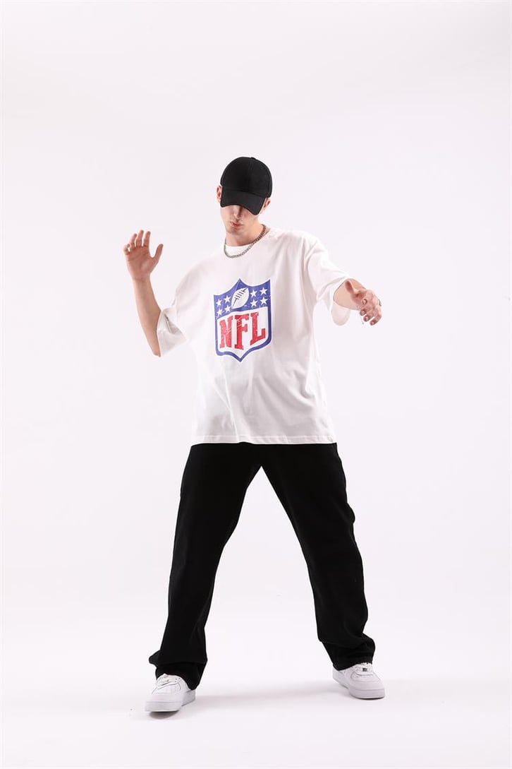 NFL Baskılı Oversize Tshirt