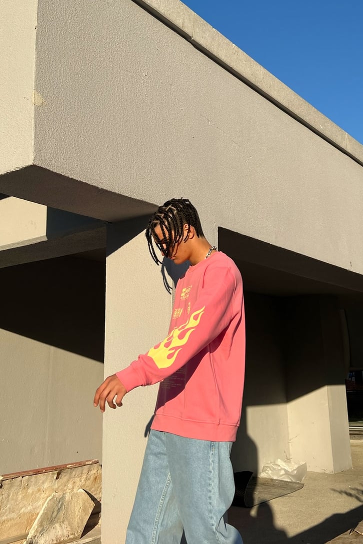 Ngo Surround Baskılı Pembe Sweatshirt