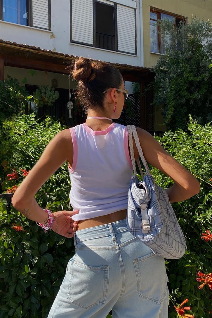 Nice Day Flower Beyaz Kolsuz Crop
