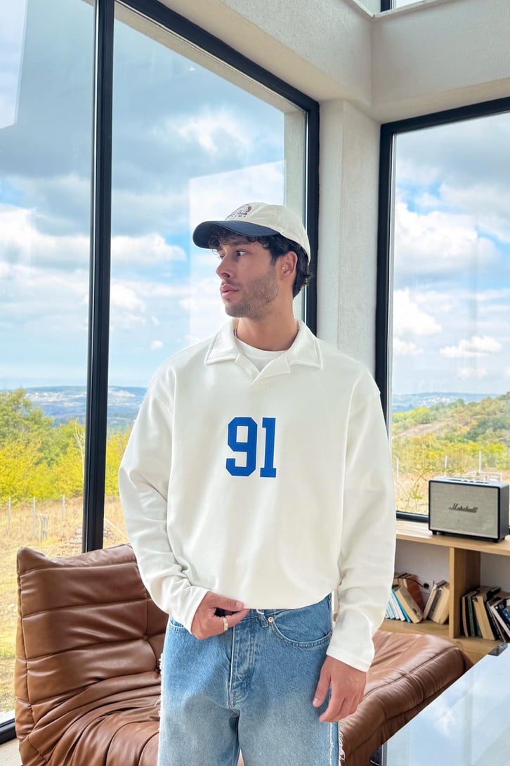 Ninety One Baskılı Sweatshirt