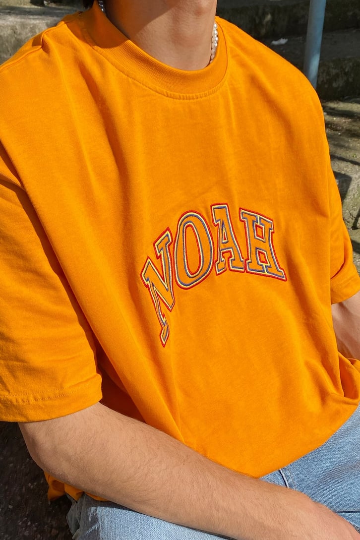 Noah Nakışlı Hardal Oversize Tshirt
