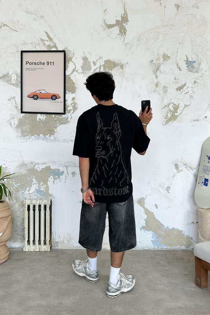 Noble Boy Taş İşlemeli Oversize Tişört