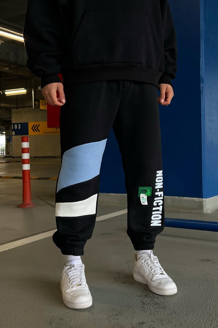 Non Fiction Siyah Jogger Fit Eşofman Altı