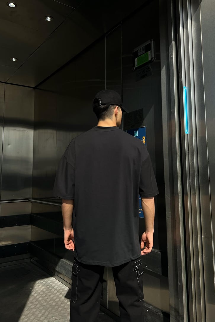 Nothing Skull Siyah Oversize Tshirt