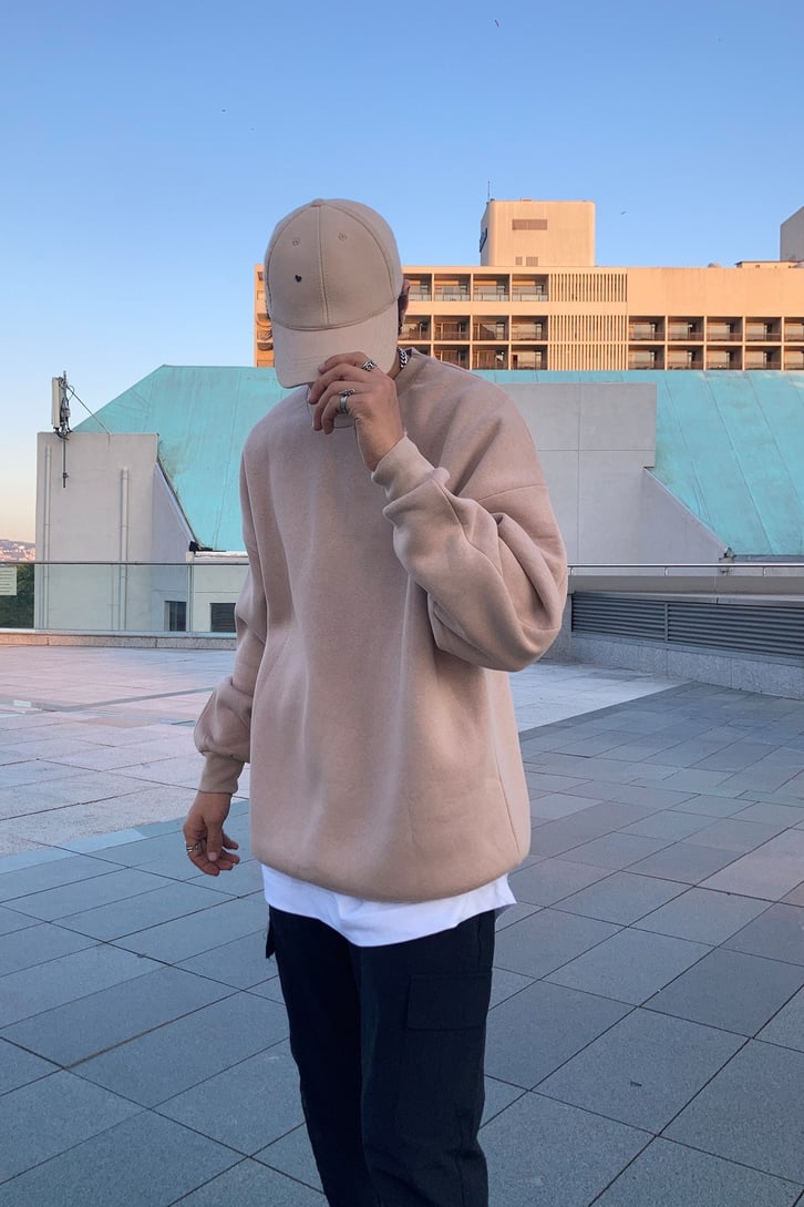 Nude Oversize Basic Hoodie