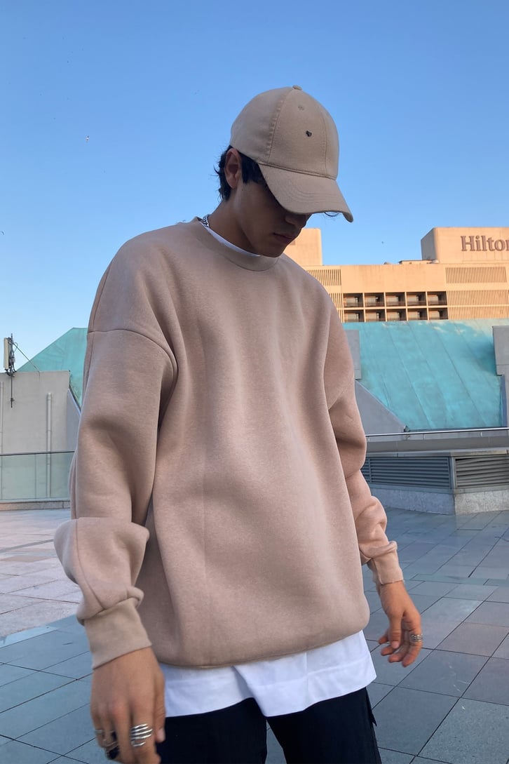 Nude Oversize Basic Hoodie