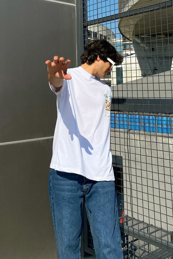 NY 78 Sırt Baskılı Oversize Tshirt