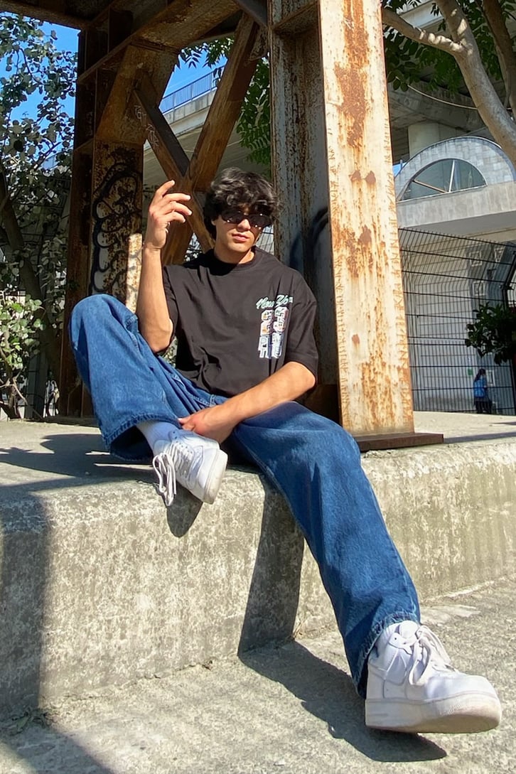 NY 78 Sırt Baskılı Oversize Tshirt